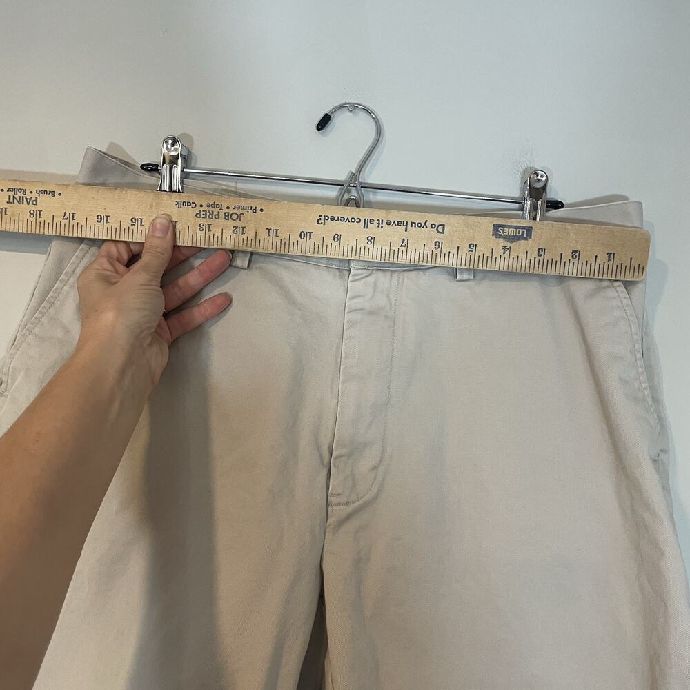 Polo Ralph Lauren Shorts Size 35 Khaki Cotton Prospect Classic Chino Belt Loops - Picture 5 of 9